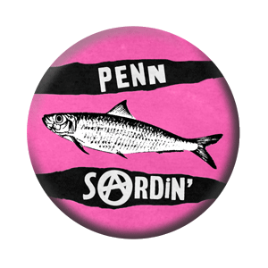 Badge 37mm – Penn Sardin’ – Classic rose