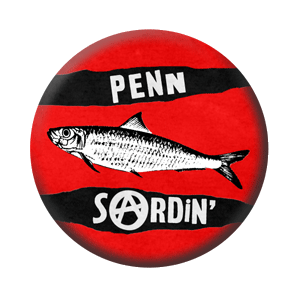 Badge 37mm – Penn Sardin’ – Classic rouge