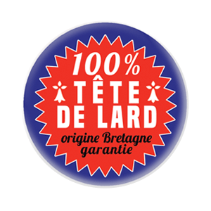 Badge 37mm – 100 % Tête de lard – Origine Bretagne garantie – Rouge