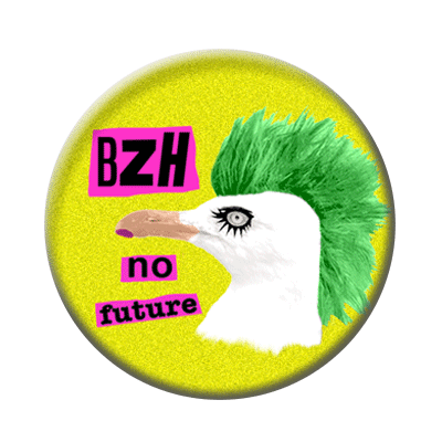 Badge ou aimant 56mm - BZH no future