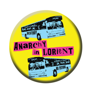 Badge ou aimant 56mm - Anarchy in Lorient – Jaune 2 bus