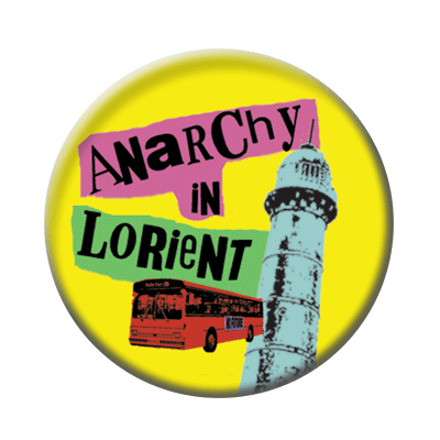Badge ou aimant 56mm - Anarchy in Lorient – Bus jaune