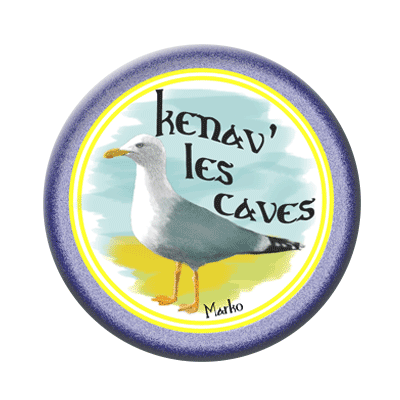 Badge ou aimant 56mm - Kenav’ les caves !