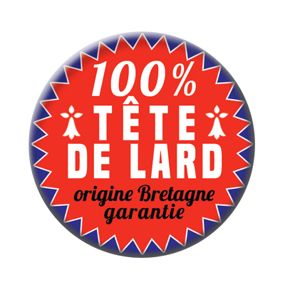 Badge ou aimant 56mm - 100 % Tête de Lard – Origine Bretagne Garantie