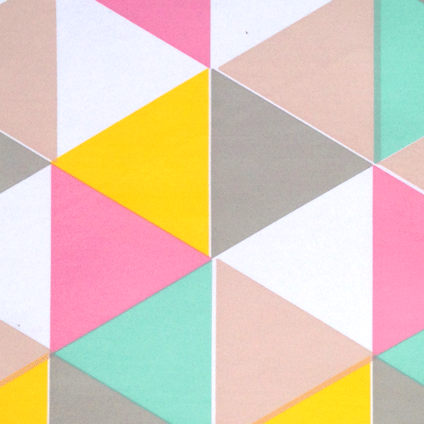 Toile cirée largeur 140 cm TRIANGLES - Le mètre 12€
