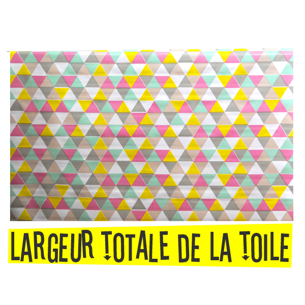 Toile cirée largeur 140 cm TRIANGLES - Le mètre 12€ – Image 3