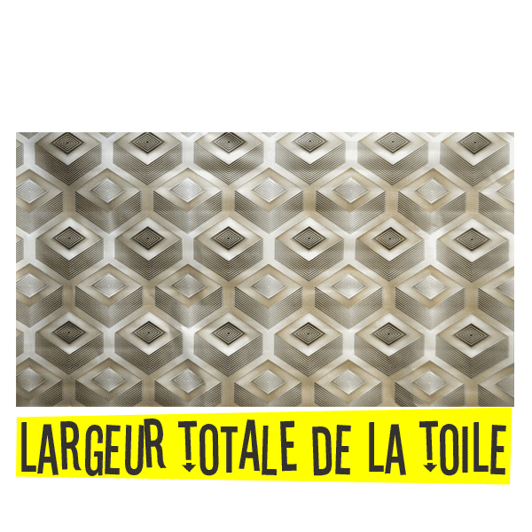 Toile cirée largeur 140 cm BLOCK Beige – Le mètre 10€ – Image 2