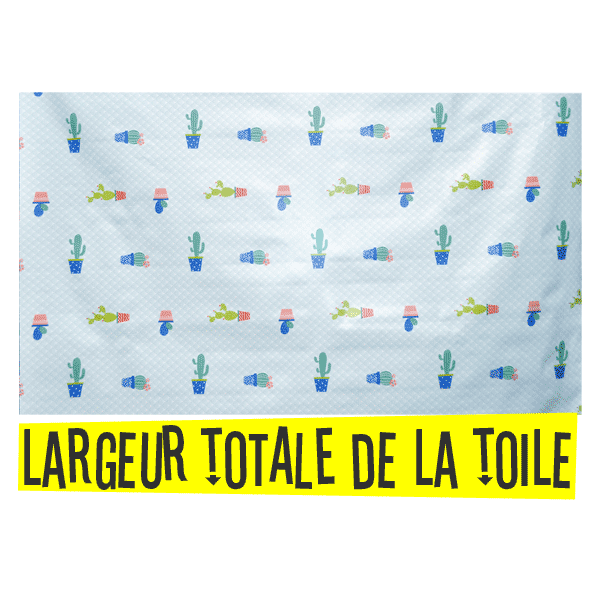 Toile cirée largeur 140 cm CACTUS – Le mètre 10€ – Image 2