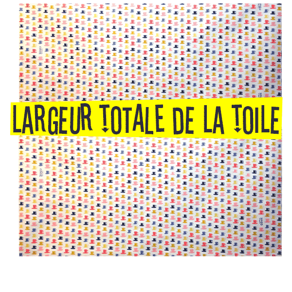 Toile cirée largeur 140 cm CUPS – Le mètre 10€ – Image 2
