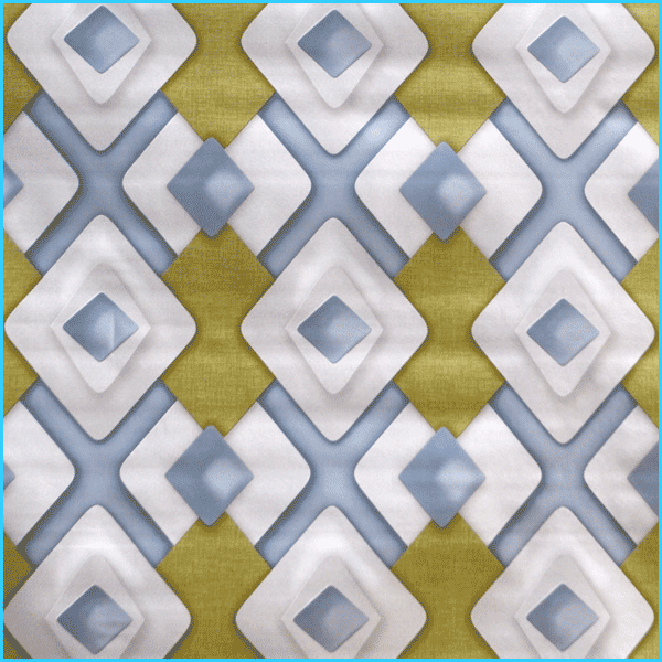 Toile cirée largeur 140 cm TILES Cyan – Le mètre 10€