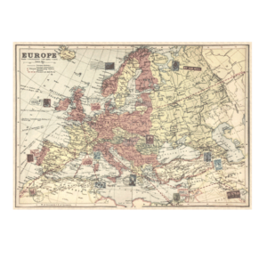 Papier cadeau ANCIENNE EUROPE 70 x 50 cm