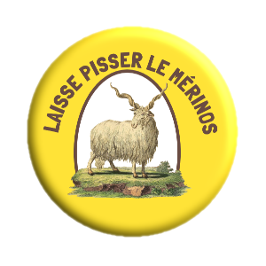 Badge 37mm – Laisse pisser le mérinos